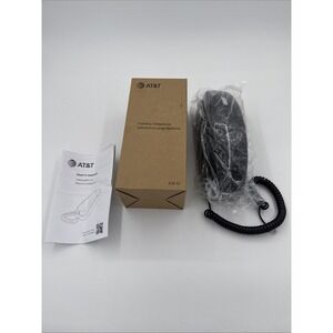 AT&T Trimline 213-11 Corded Telephone Extra Large Buttons Black Wall Desk Phone